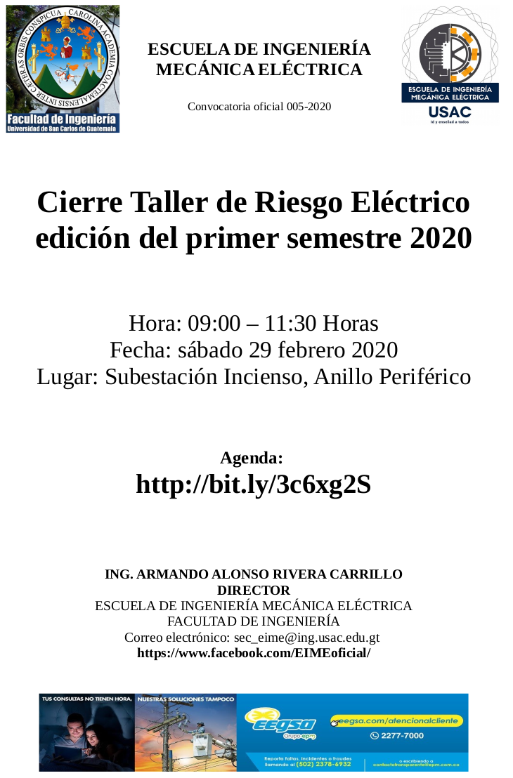 Cierre Taller de Riesgo Eléctrico edición del primer semestre 2020 Cierre Taller de Riesgo Eléctrico edición del primer semestre 2020
